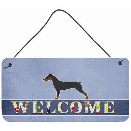 Carolines Treasures German Pinscher Welcome Wall or Door Hanging Prints BB5517DS812